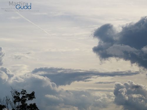 Altocumulus stratiformis cumulogenitus